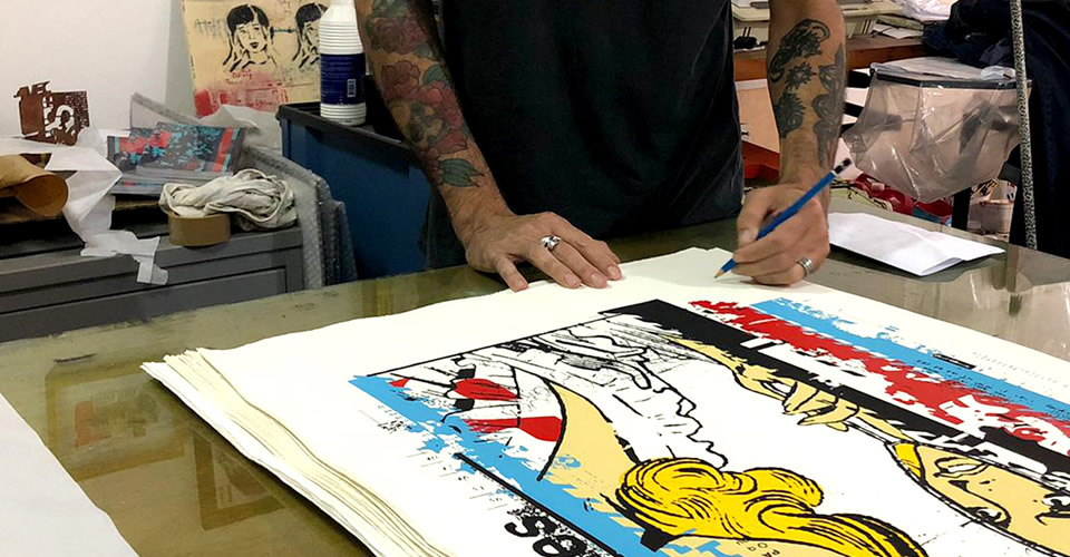 Edição de Serigrafia do Daniel Melim